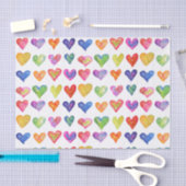 Rainbow Hearts, 10 lb-papier, wit Tissuepapier (Craft)