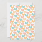 Rainbow & Hearts 1e verjaardagsfeestje Kaart (Achterkant)