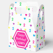 Rainbow Hearts 2e verjaardag Bedankdoosjes (Geopend)