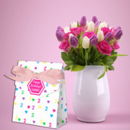 Rainbow Hearts 2e verjaardag Bedankdoosjes