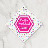 Rainbow Hearts 2e verjaardag Bedankjes Labels (Voorkant)