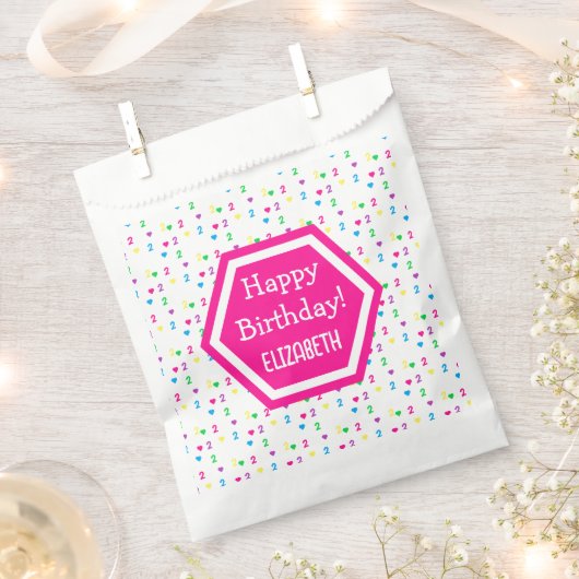 Rainbow Hearts 2e verjaardag Bedankzakje (Geknipt)