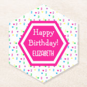 Rainbow Hearts 2e verjaardag Kartonnen Onderzetters (Voorkant)