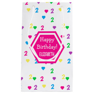 Rainbow Hearts 2e verjaardag Klein Cadeauzakje
