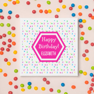 Rainbow Hearts 2e verjaardag Servet