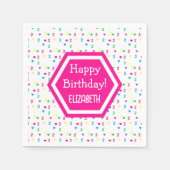 Rainbow Hearts 2e verjaardag Servet (Voorkant)