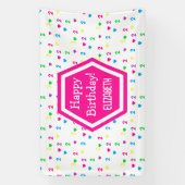 Rainbow Hearts 2e verjaardag Spandoek (Verticaal)