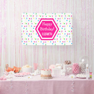 Rainbow Hearts 2e verjaardag Spandoek