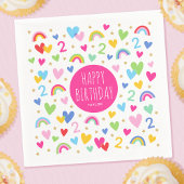 Rainbow Hearts 2e verjaardagsfeestje aangepaste na Servet