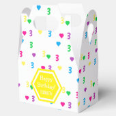 Rainbow Hearts 3e verjaardag Bedankdoosjes (Geopend)