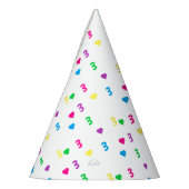 Rainbow Hearts 3e verjaardag Feesthoedjes (Links)