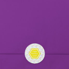 Rainbow Hearts 3e verjaardag Ronde Sticker