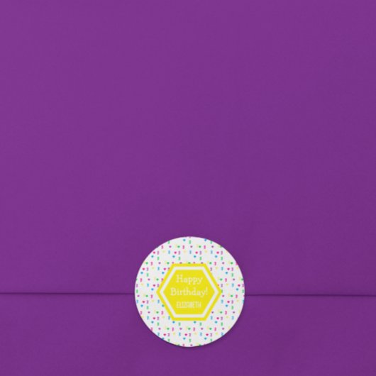 Rainbow Hearts 3e verjaardag Ronde Sticker