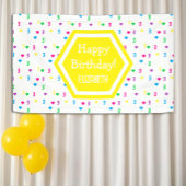 Rainbow Hearts 3e verjaardag Spandoek