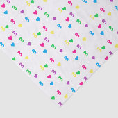 Rainbow Hearts 3e verjaardag Tissuepapier (Detail)