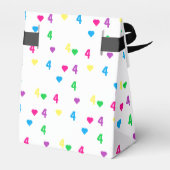 Rainbow Hearts 4e verjaardag Bedankdoosjes (Achterkant)