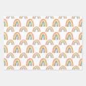 Rainbow Hearts and Flowers Pattern Inpakpapier Vel (Voorkant 3)
