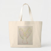 Rainbow Hearts Angel Art Canvas tas (Voorkant)