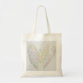 Rainbow Hearts Angel Art Canvas tas (Voorkant)