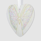 Rainbow Hearts Angel Art Gift Holiday Ornament (voorkant)