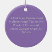 Rainbow Hearts Angel Art Holiday Ornament (Achterkant)