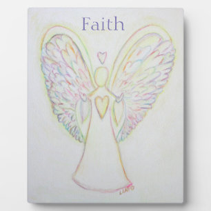 Rainbow Hearts Angel Faith Art Custom Plaque Fotoplaat