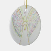 Rainbow Hearts Angel Ornament Art Pendant (Rechts)