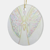 Rainbow Hearts Angel Ornament Art Pendant (Links)