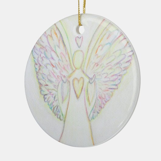 Rainbow Hearts Angel Ornament Art Pendant (Links)