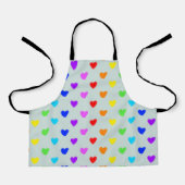 Rainbow Hearts Apron Schort (Voorkant)