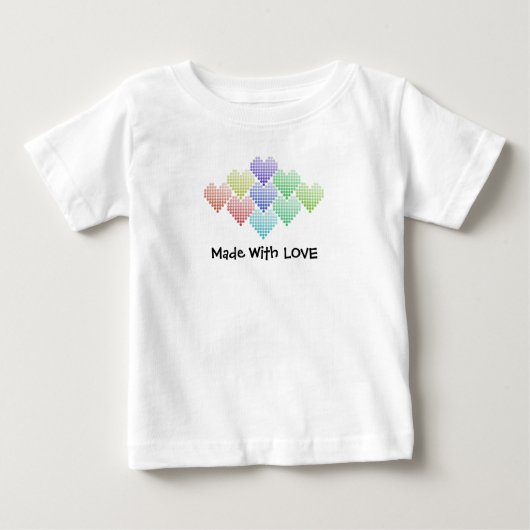 Rainbow Hearts, Baby T-shirt (Voorkant)