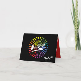 RAINBOW HEARTS Bat Mitzvah Bedankkaart