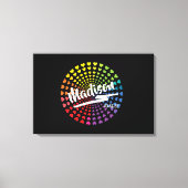 Rainbow Hearts Bat Mitzvah Sign-In Board Canvas Afdruk (Voorkant)