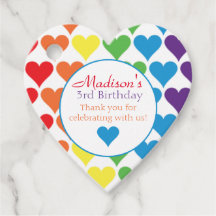 Rainbow Hearts Birthday