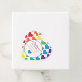 Rainbow Hearts Birthday Bedankjes Labels (In situ)