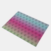 Rainbow Hearts Black Pride Heart Deurmat (Schuin)