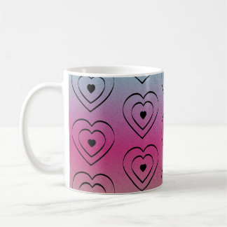 Rainbow Hearts Black Pride Heart Koffiemok