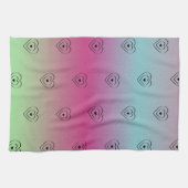 Rainbow Hearts Black Pride Heart Theedoek (Horizontaal)