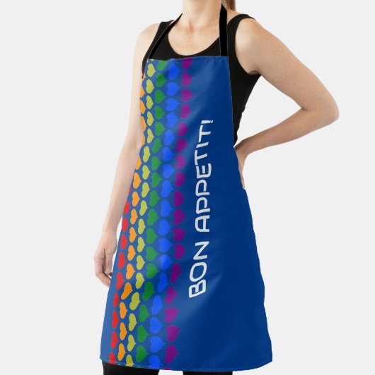 Rainbow Hearts - Bon Appetit - Cook's Apron Schort (Insitu)