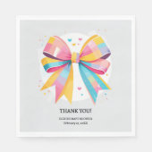 Rainbow Hearts Bow Baby shower Servet (Voorkant)