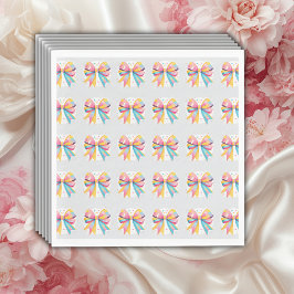 Rainbow Hearts Bow Baby shower Servet