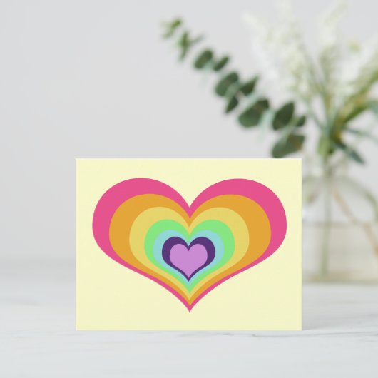 Rainbow Hearts Briefkaart (Staand voorkant)