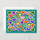 RAINBOW HEARTS BRIEFKAART (Voorkant / Achterkant)
