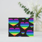 Rainbow Hearts-Briefkaart Briefkaart (Staand voorkant)