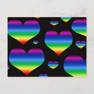 Rainbow Hearts-Briefkaart Briefkaart
