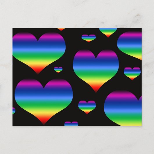 Rainbow Hearts-Briefkaart Briefkaart (Voorkant)