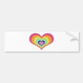 Rainbow Hearts Bumpersticker (Voorkant)