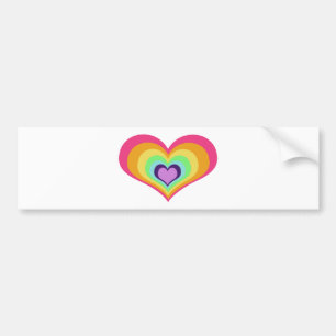 Rainbow Hearts Bumpersticker