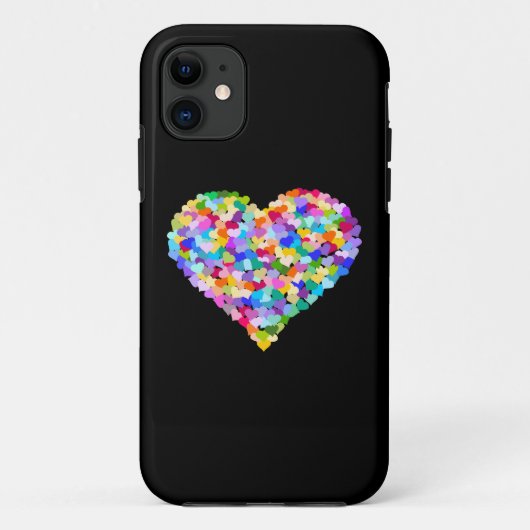 Rainbow Hearts Confetti Case-Mate iPhone Case (Achterkant)