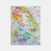Rainbow Hearts Custom Fleece Thlanket Blanket Deken (Voorkant)
